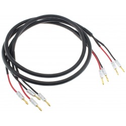 Audiophonics WIRE Câble d'enceintes MOGAMI 3103 Bananes VIBORG Cuivre OFC 2x 4mm² 3m (La paire)