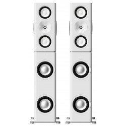 Pack ASCILAB C8C + ASCILAB BX8C Bookshelf Speakers Cardioid 3-way + Active Subwoofer White (Pair)