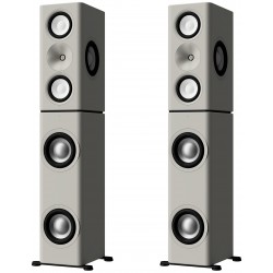 Pack ASCILAB C8C + ASCILAB BX8C Bookshelf Speakers Cardioid 3-way + Active Subwoofer Grey (Pair)