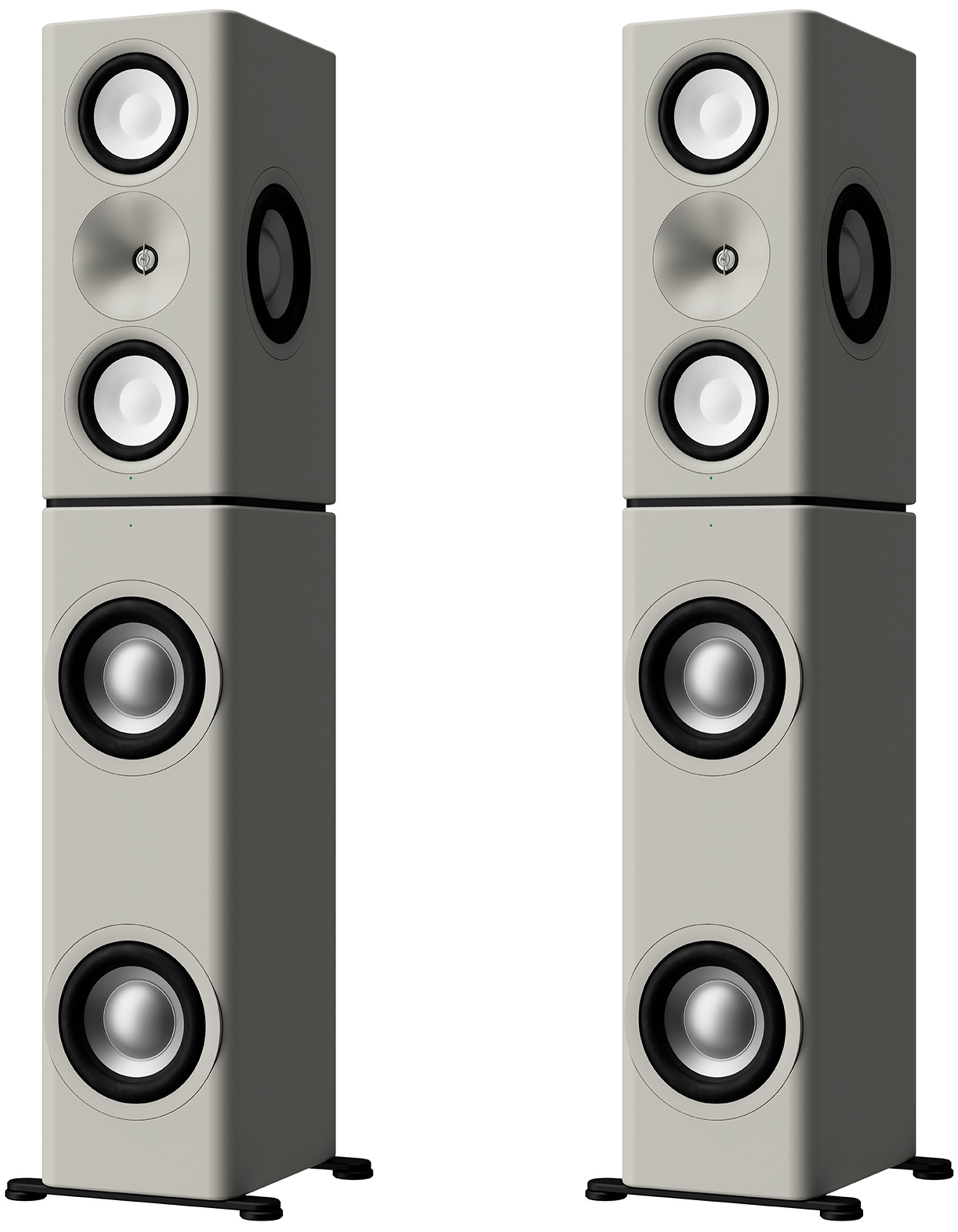 Pack ASCILAB C8C + ASCILAB BX8C Bookshelf Speakers Cardioid 3-way + Active Subwoofer Grey (Pair)