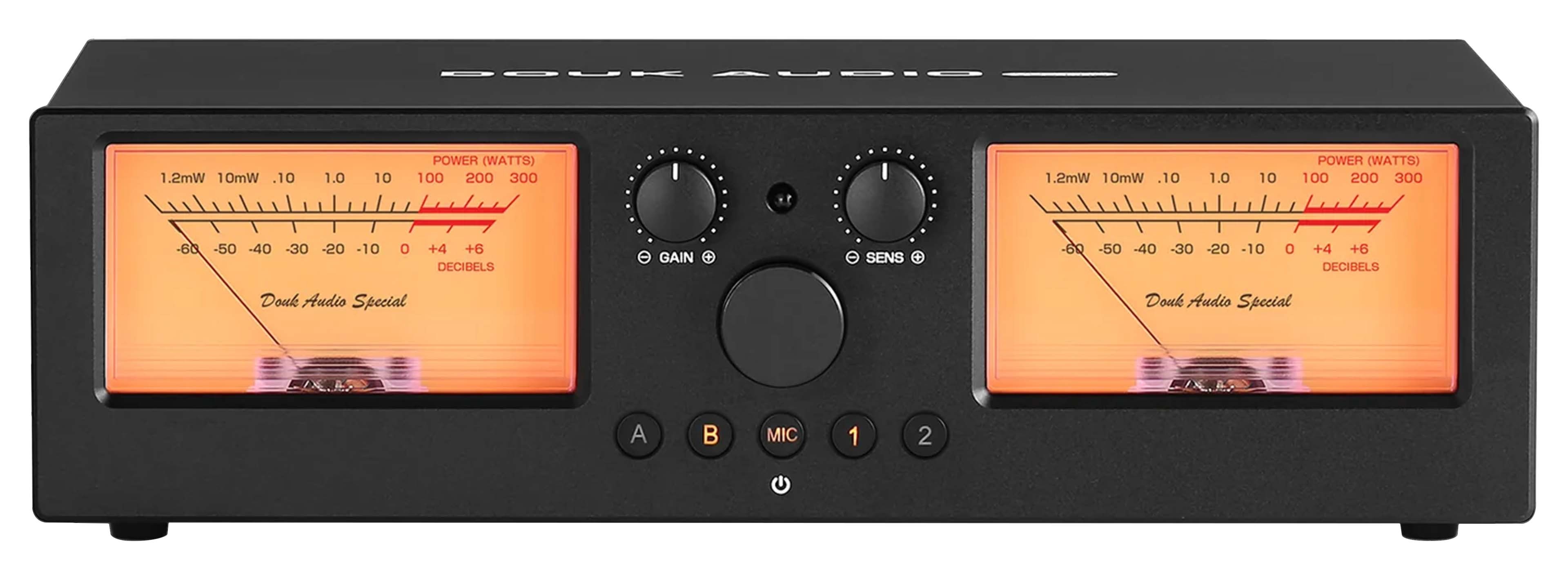 DOUK AUDIO VU3PRO Audio Selector Switch VU Meter Yellow