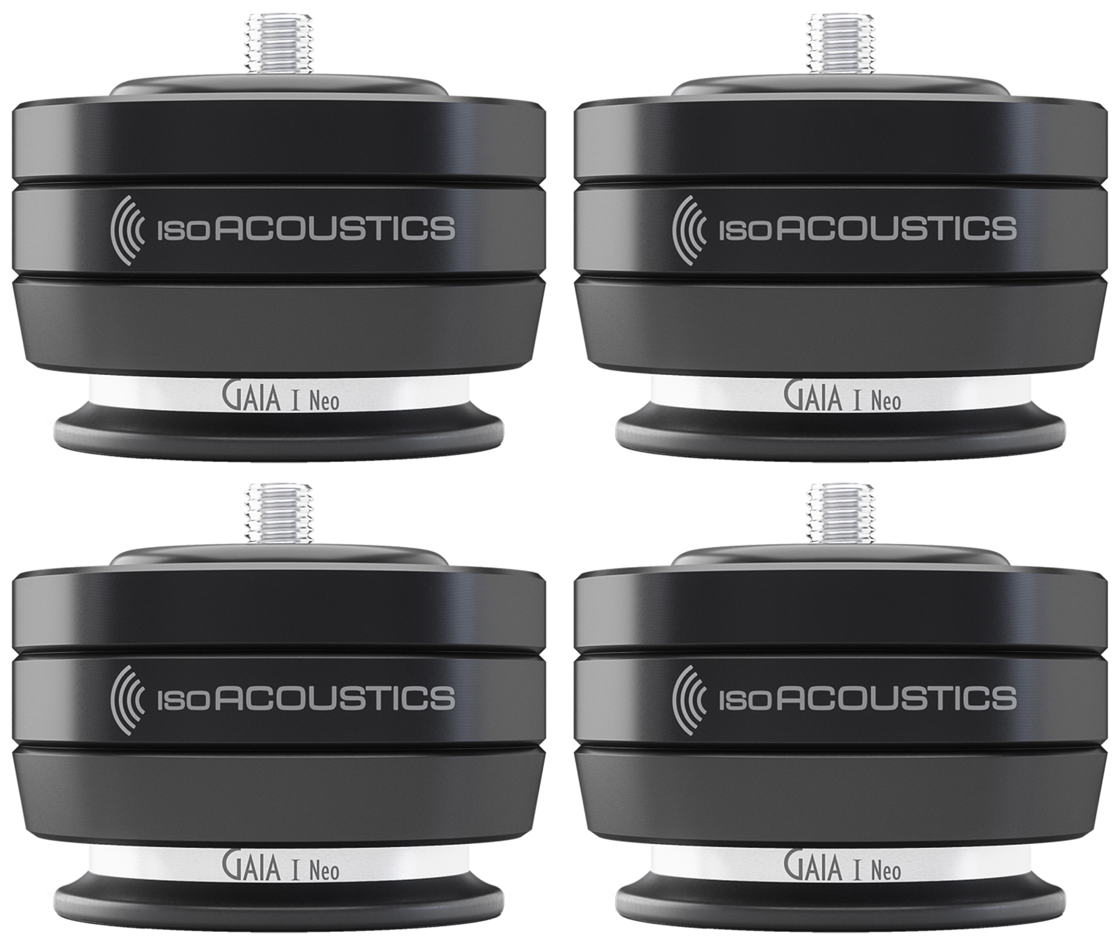 ISOACOUSTICS GAIA I NEO Absorbeurs de Vibrations 100kg Ø77 x 52mm Noir (set x4)
