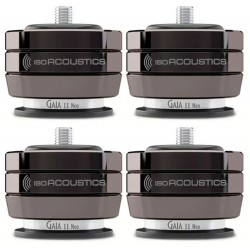 ISOACOUSTICS GAIA II NEO Vibration Absorbers 55kg Ø65mm x 50mm Dark Chrome (set x4)