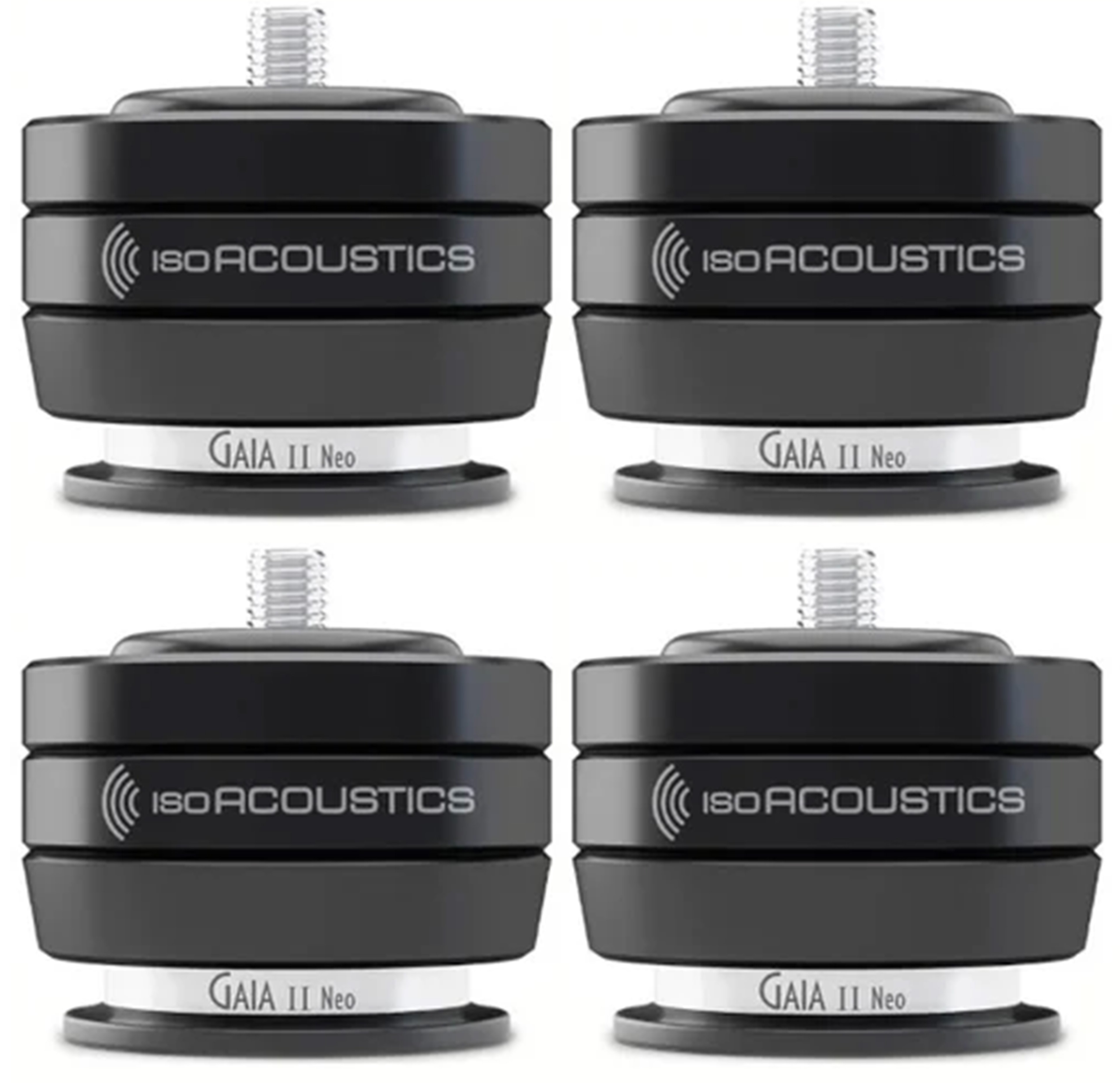 ISOACOUSTICS GAIA II NEO Absorbeurs de Vibrations 55kg Ø65 x 50mm Noir (set x4)