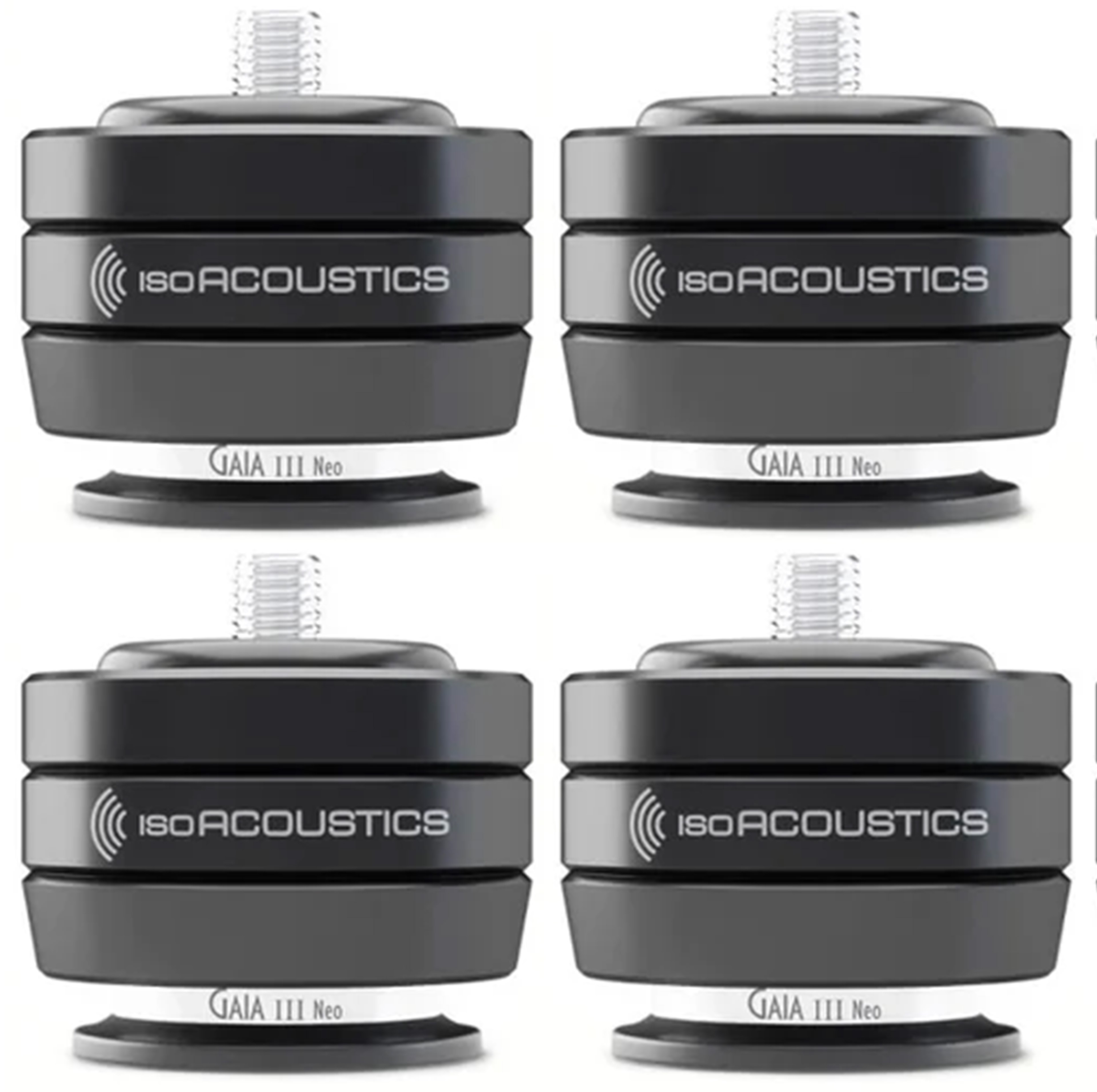 ISOACOUSTICS GAIA III NEO Absorbeurs de Vibrations 32kg Ø56 x 45mm Noir (set x4)