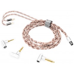 DUNU LYRE PRO Câble pour Écouteurs CIEM 2 Pins vers Terminaison Interchangeable Cuivre OCC 1.2m