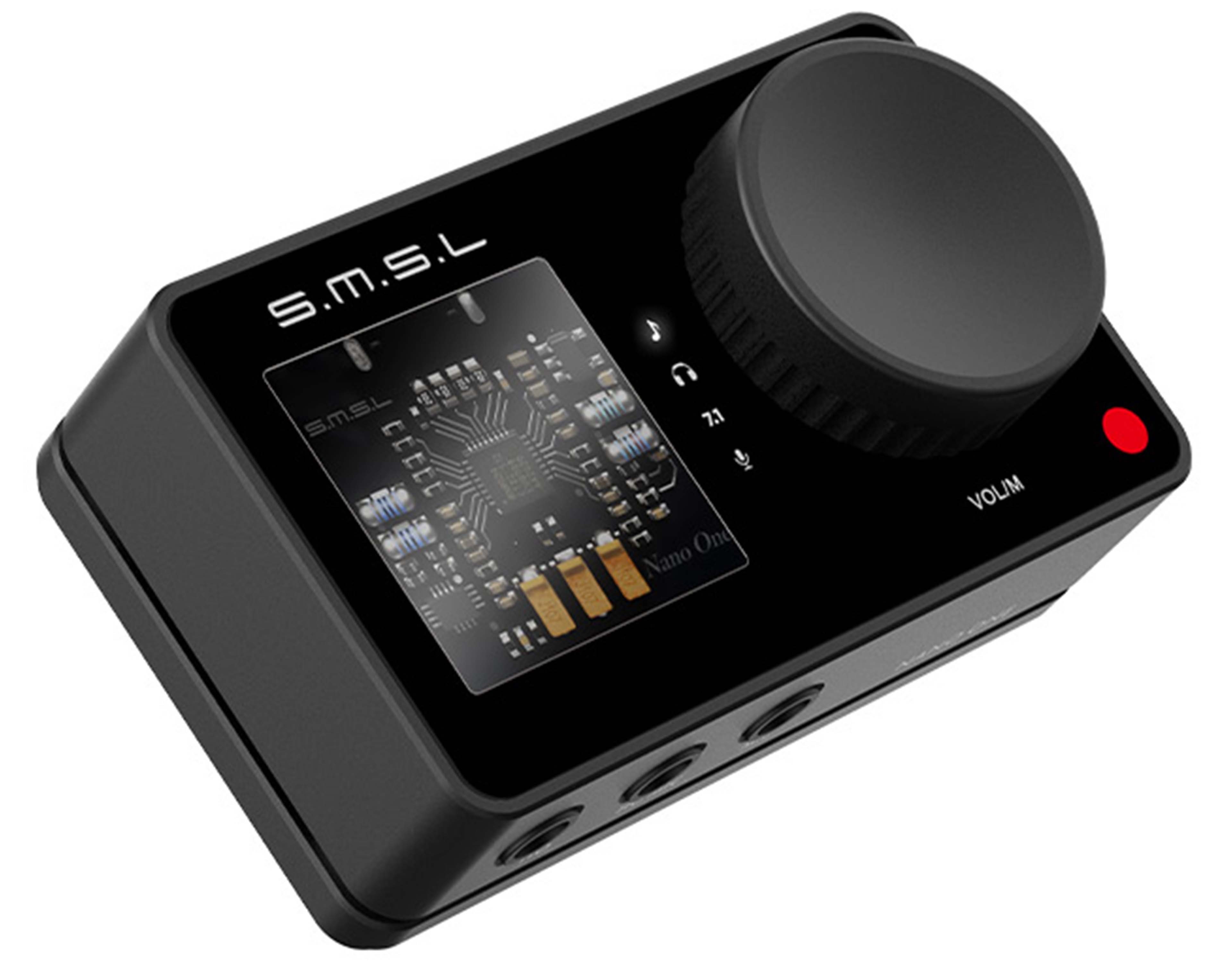 SMSL NANO ONE External Sound Card Portable DAC Gaming Headphone / Microphone 16bit 48kHz Black