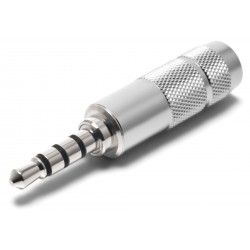 Oyaide P-3.5/4SR Connecteur Jack 3.5mm 4 Pôles Plaqué Argent / Rhodium