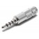 OYAIDE P-3.5/4SR Connecteur Jack 3.5mm 4 Pôles Plaqué Argent / Rhodium