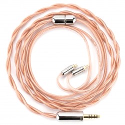 MOONDROP SILVERPILL Câble pour Casque Jack 4.4mm vers CIEM 0.78mm Cuivre OFC plaqué Argent Double Blindage 1.2m