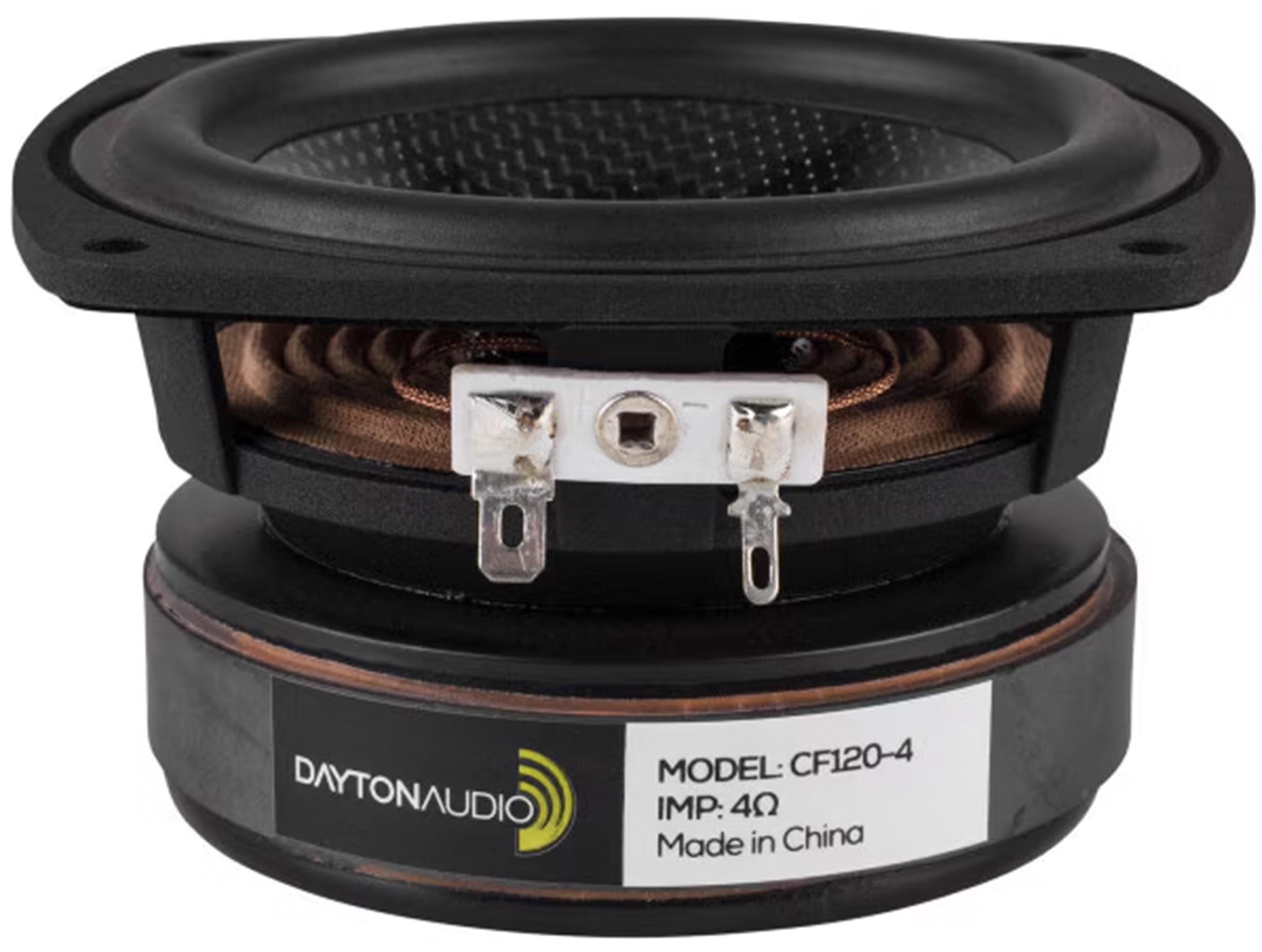 DAYTON AUDIO CF120-4 Speaker Driver Midwoofer Carbon Fiber 30W 4 Ohm 89dB 50Hz-15kHz Ø11.4cm