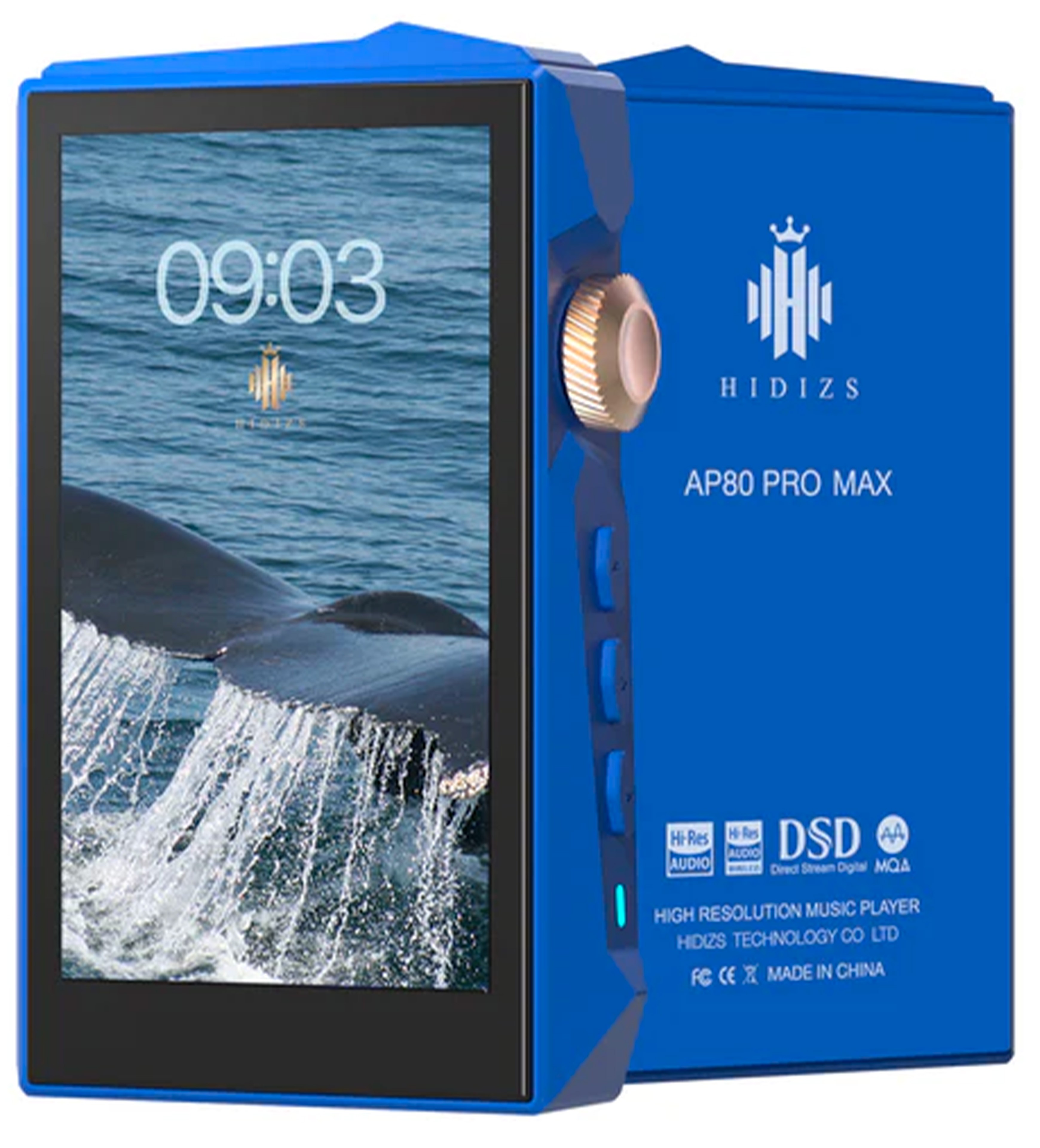 HIDIZS AP80 PRO MAX Baladeur Numérique DAP 2xES9219C 32bit 384kHz DSD256 Bleu