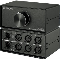 DOUK AUDIO Little Bear MC103-Pro 3-IN-1-OUT XLR Balanced Audio Converter Stereo Passive Selector Switcher