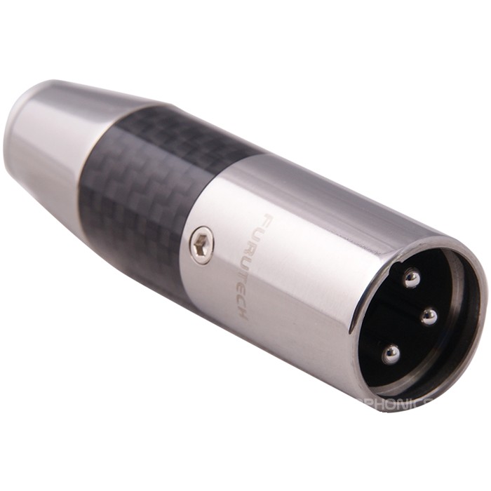 FURUTECH CF-601M (R) Connecteur XLR Mâle 3 Pôles Plaqué Rhodium Ø10mm (Unité)