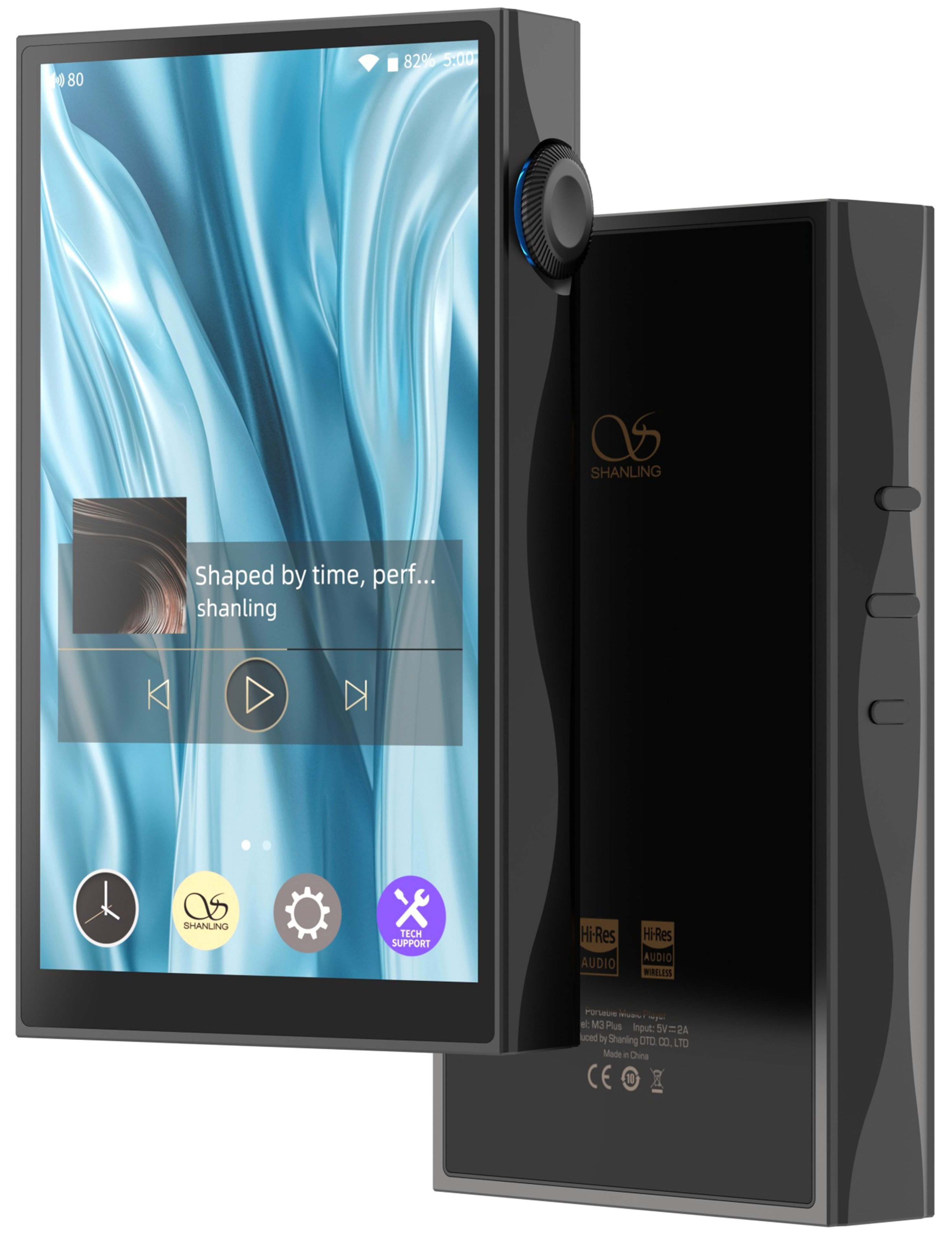 SHANLING M3 PLUS MASTER 6GB Baladeur Numérique DAP Bluetooth 5.0 WiFi 32bit 768kHz DSD512 Noir