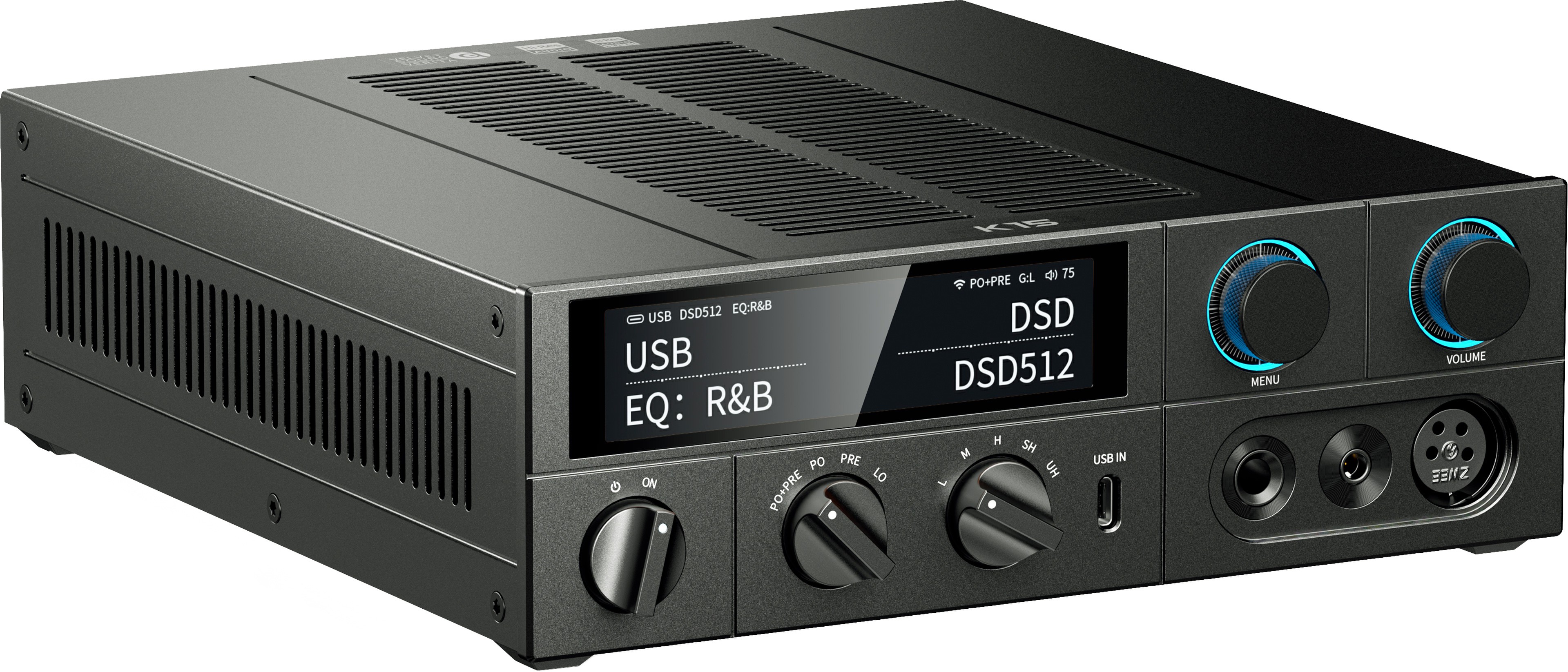 FIIO K17 DAC Headphone Amplifier 2x AK4499EQ WiFi Roon AirPlay Bluetooth 5.4 aptX LDAC 32bit 768kHz DSD512 Black