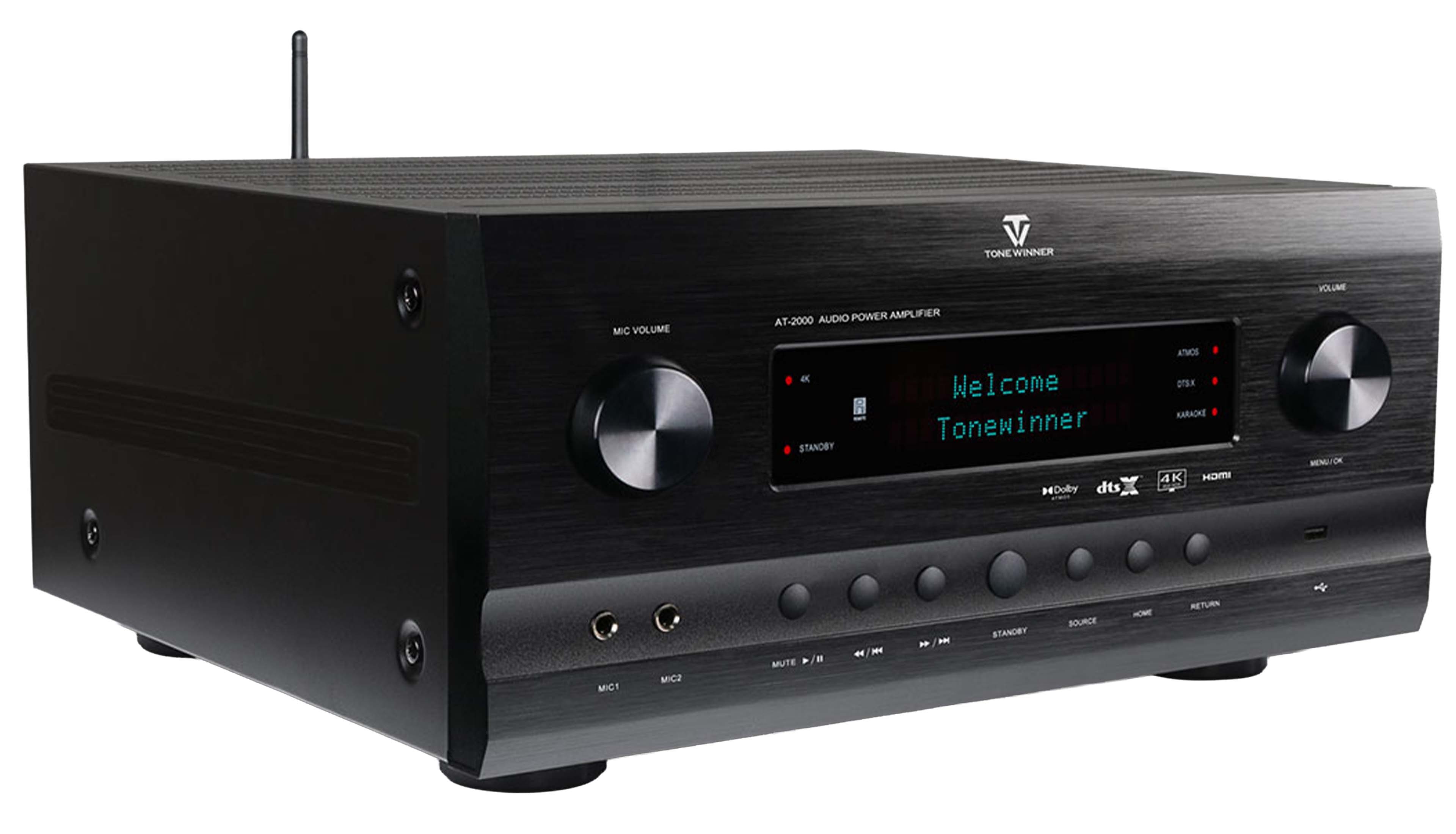 TONEWINNER AT-2000 Processeur Audio-Vidéo Amplificateur Home Cinéma Dolby Atmos DTS:X 11.3 Canaux 160W 8 Ohm