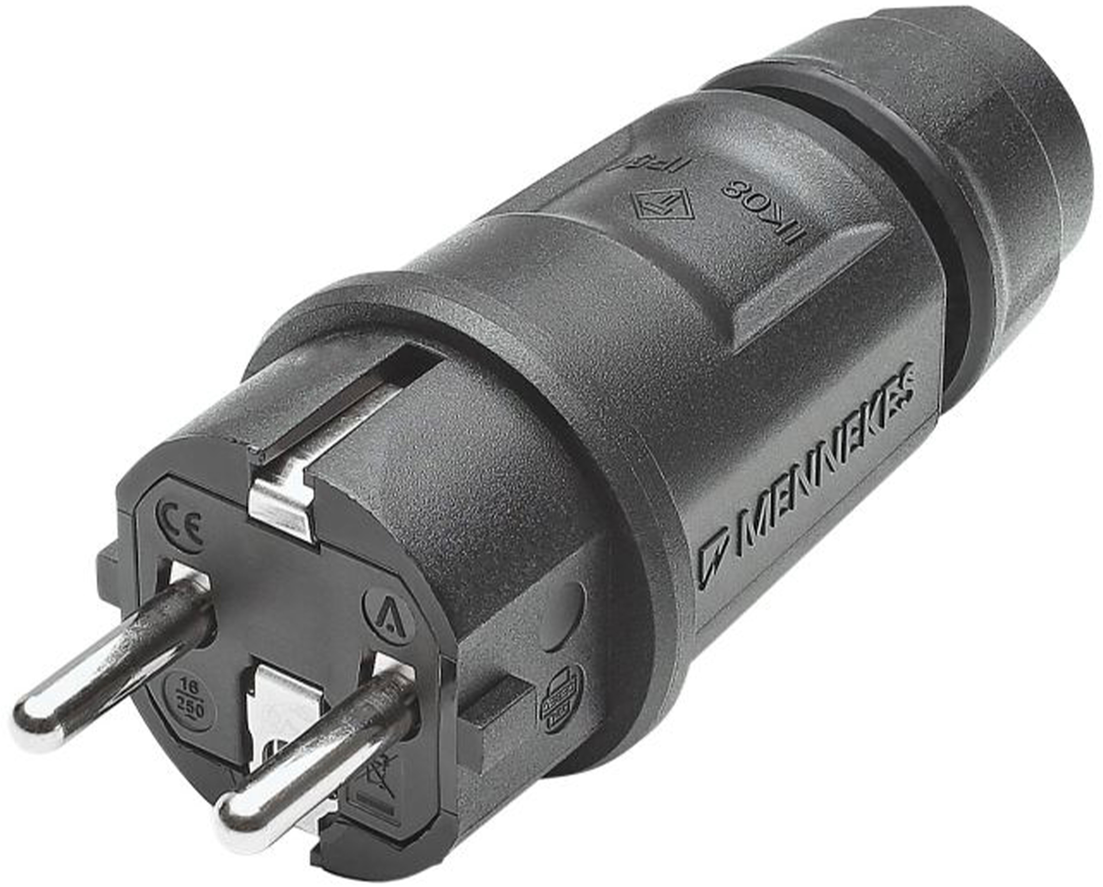 MENNEKES SCHU-MC230/16PSW Connecteur Secteur Schuko Type E/F 16A Plastique Ø13mm