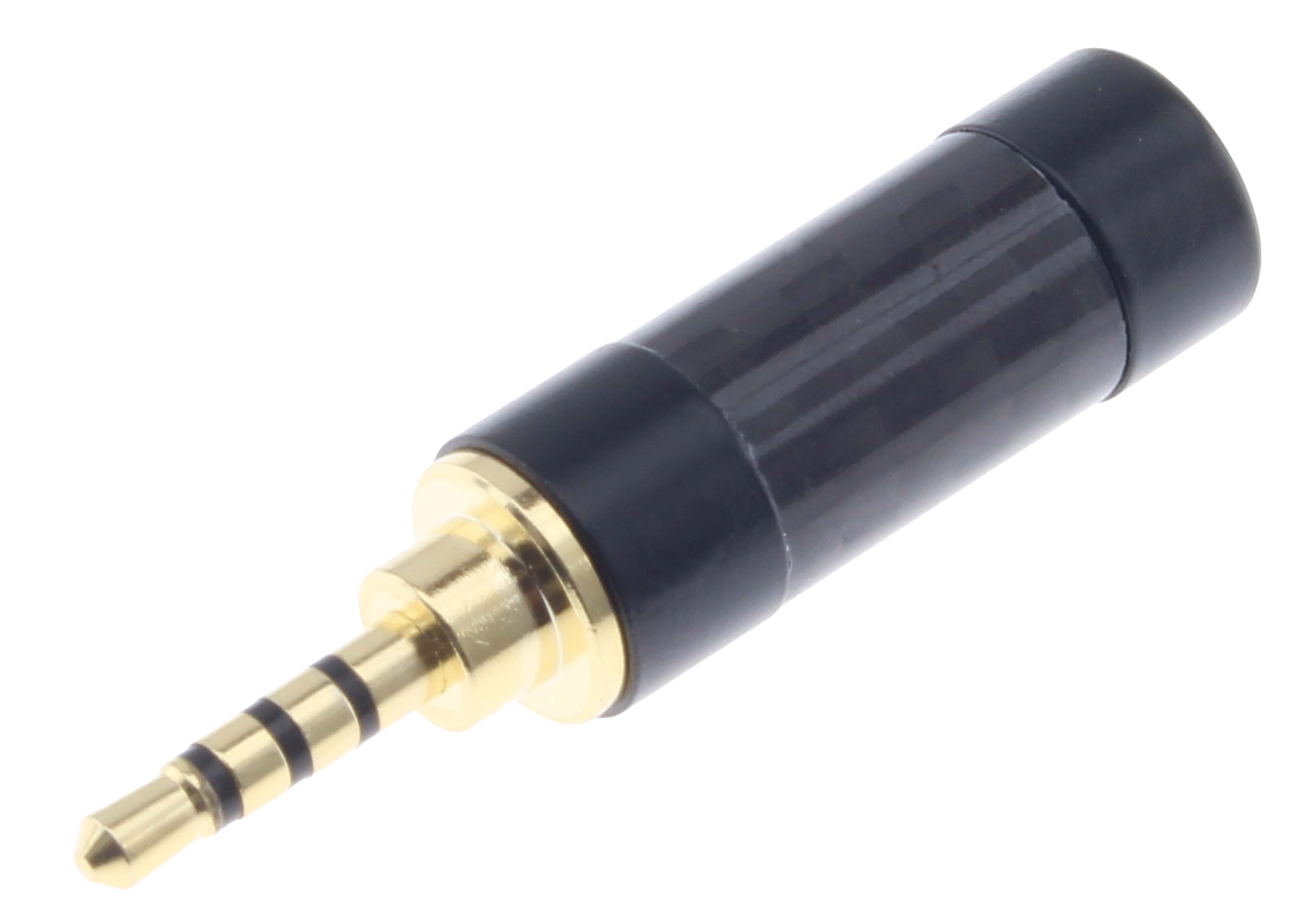 Jack 2.5mm Connector TRRS Male 24k Gold Plated Ø6mm (Unit)