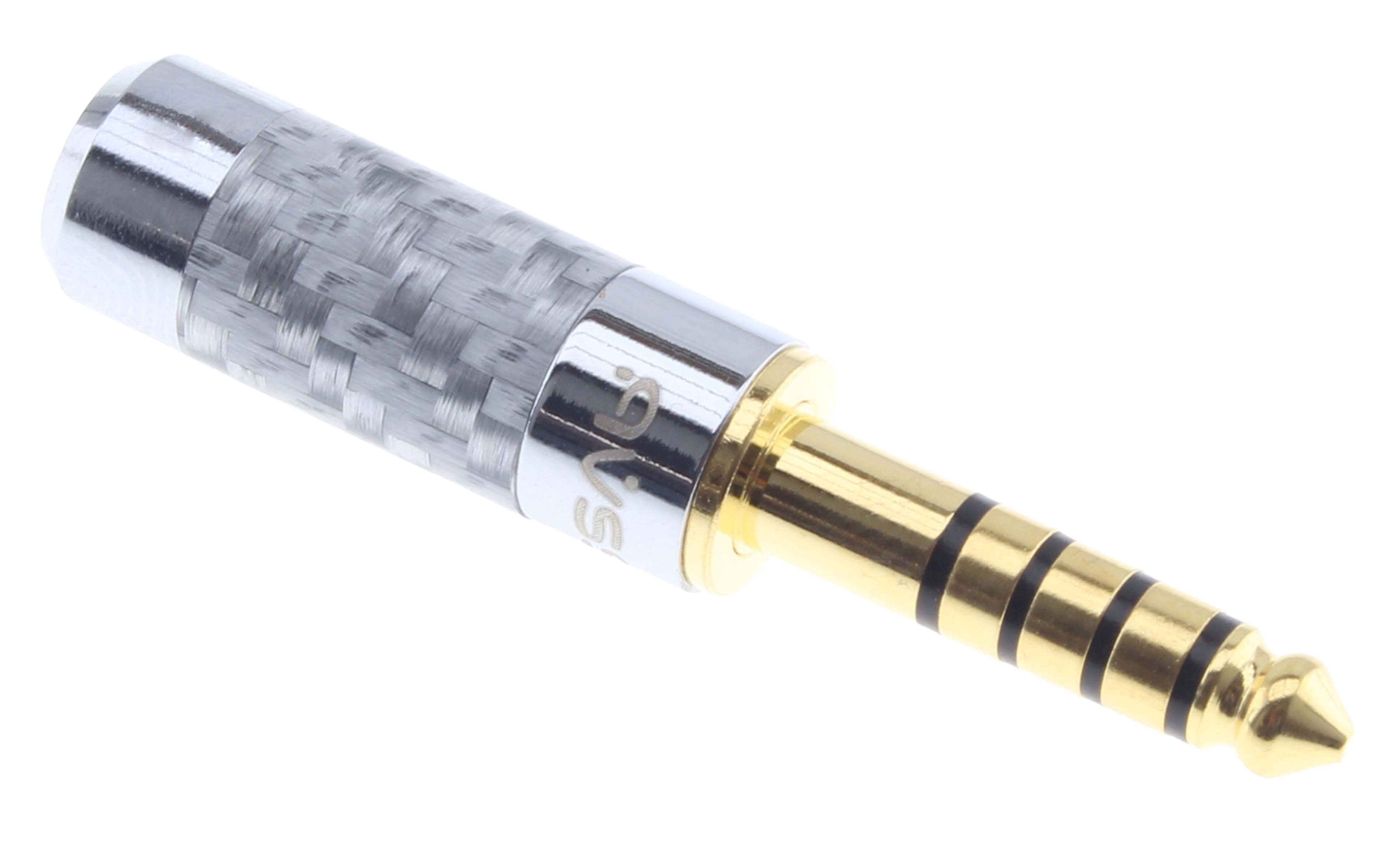 Jack 4.4mm Connector TRRRS Male 24k Gold Plated Ø6mm (Unit)