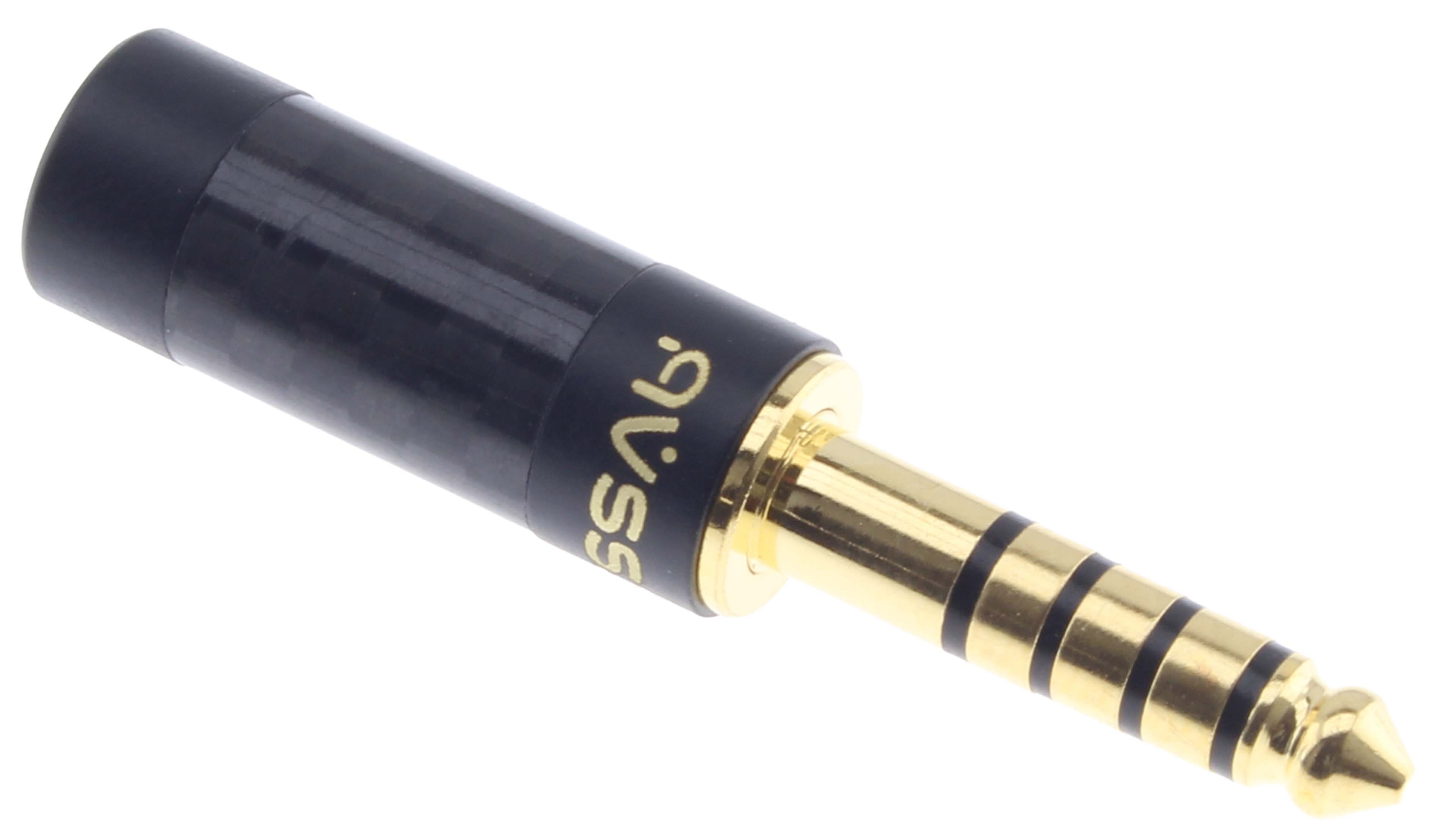 Jack 4.4mm Connector TRRRS Male 24k Gold-Plated Ø6mm (Unit)