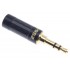 Jack 3.5mm Connector TRS Male 24k Gold Plated Ø6mm (Unit)