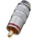 MONACOR T-711G/RT Connecteur RCA Plaqué Or Ø6mm Rouge