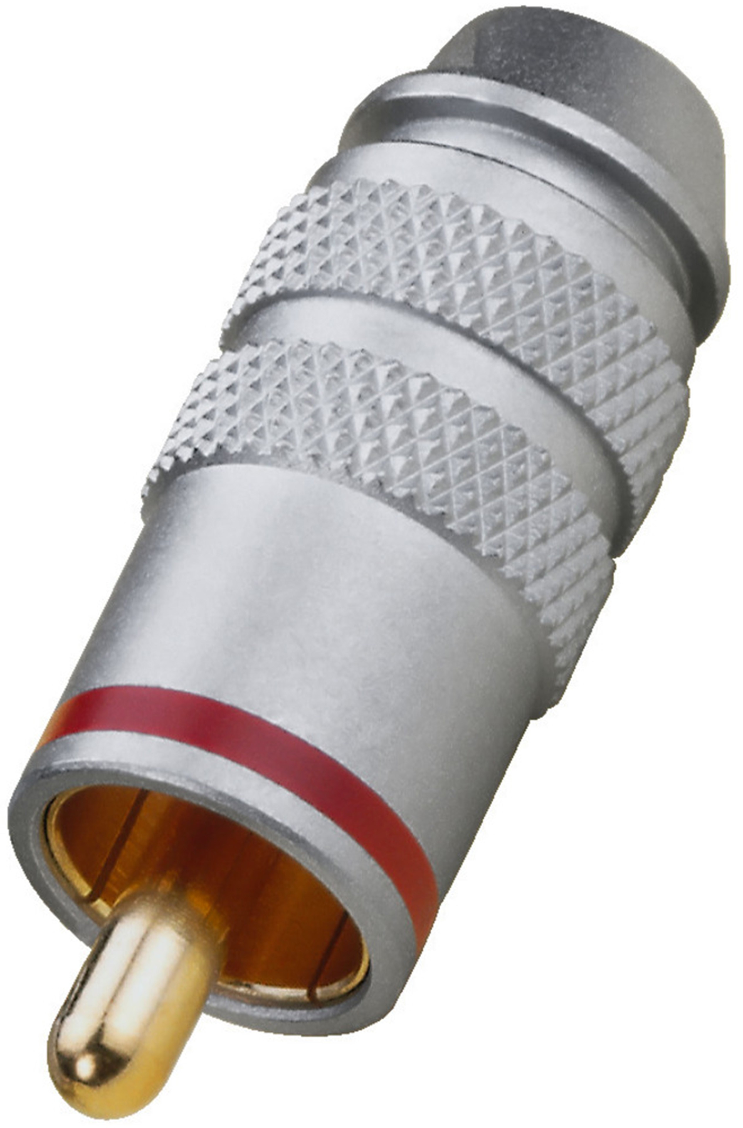 MONACOR T-711G/RT Connecteur RCA Plaqué Or Ø6mm Rouge