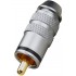 MONACOR T-711G/SW Connecteur RCA Plaqué Or Ø6mm Noir
