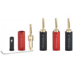 TRIANGLE BP450 Banana Plugs Gold-Plated 3.6mm (Set of 4)