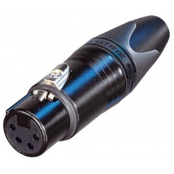 NEUTRIK NC4FXX-BAG 4-pole Female XLR Connector Silver-plated Ø8mm (Unit)