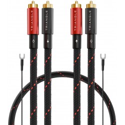 TRIANGLE RED Subwoofer Cable RCA OFC Copper with Ground Wire 1m (The pair)