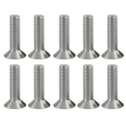 TFHC Screw Countersunk Head with Hex Socket Stainless Steel M3x8mm Silver (x10)