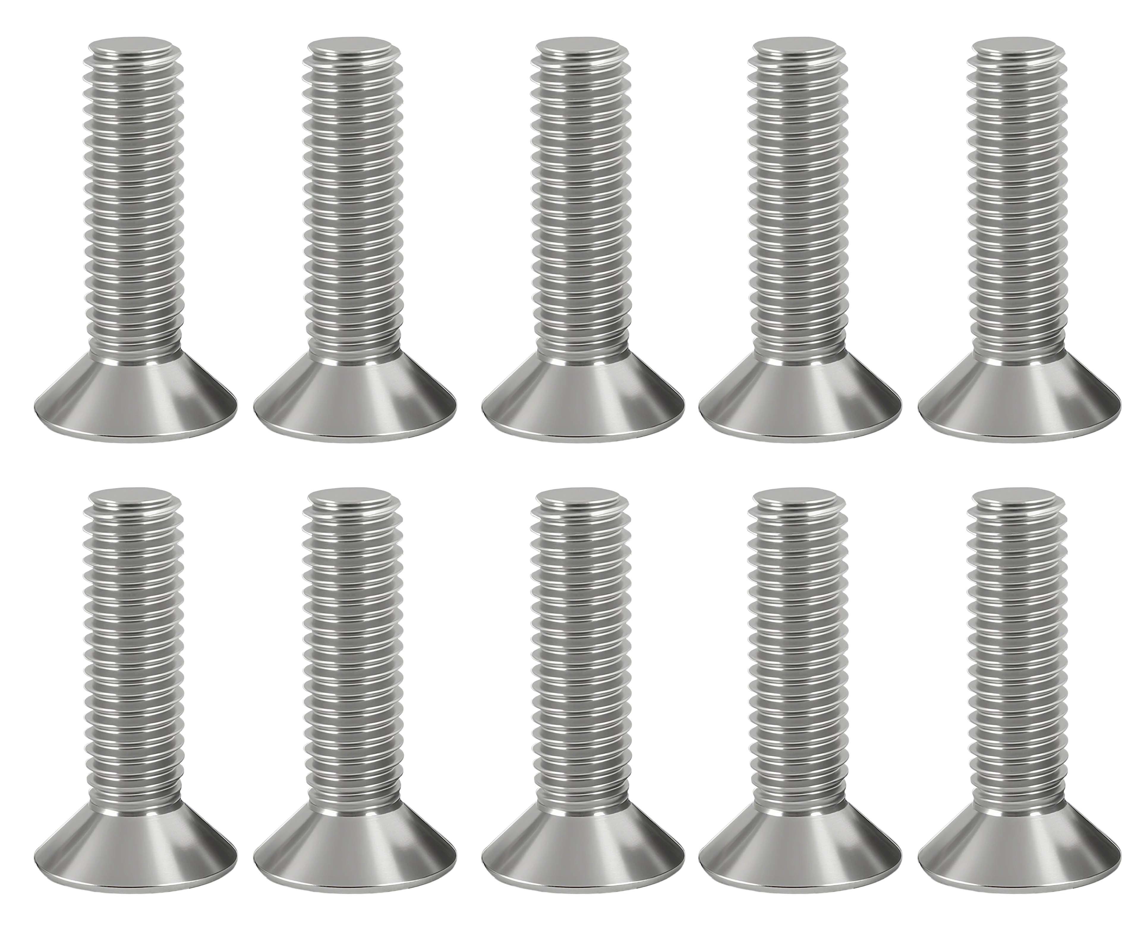TFHC Screw Countersunk Head with Hex Socket Stainless Steel M3x8mm Silver (x10)