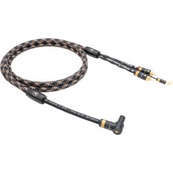 VIABLUE NF-S5 T8 Câble Phono DIN 5 Pins SME 90 bas vers RCA avec Fil de Masse Cuivre OFC Plaqué Argent 2m Cobra