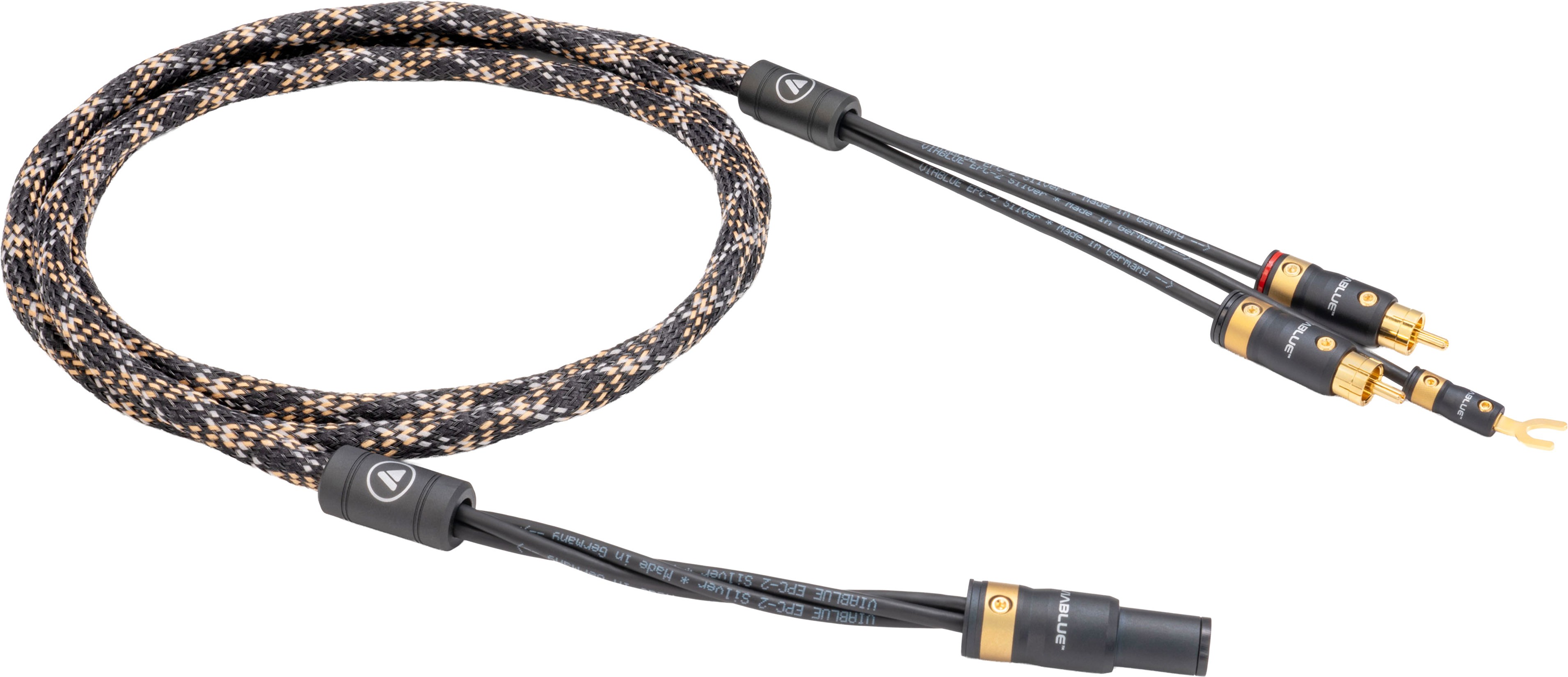 VIABLUE EPC-2 T8 Phono Cable DIN 5 Pin SME to RCA with Ground Wire OFC Copper 1.5m Cobra