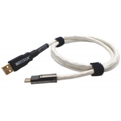 NEOTECH NEUAC-1020 USB-A vers USB-C Cable Silver UP-OCC Gold-Plated 1.5m