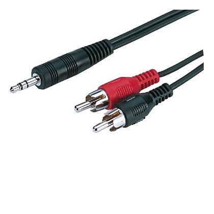 . Cordon adaptateur audio Jack 3.5mm vers 2xRCA 1.2m