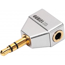 DDHIFI DJ35L Adaptateur Jack 3.5mm Coudé Plaqué Or