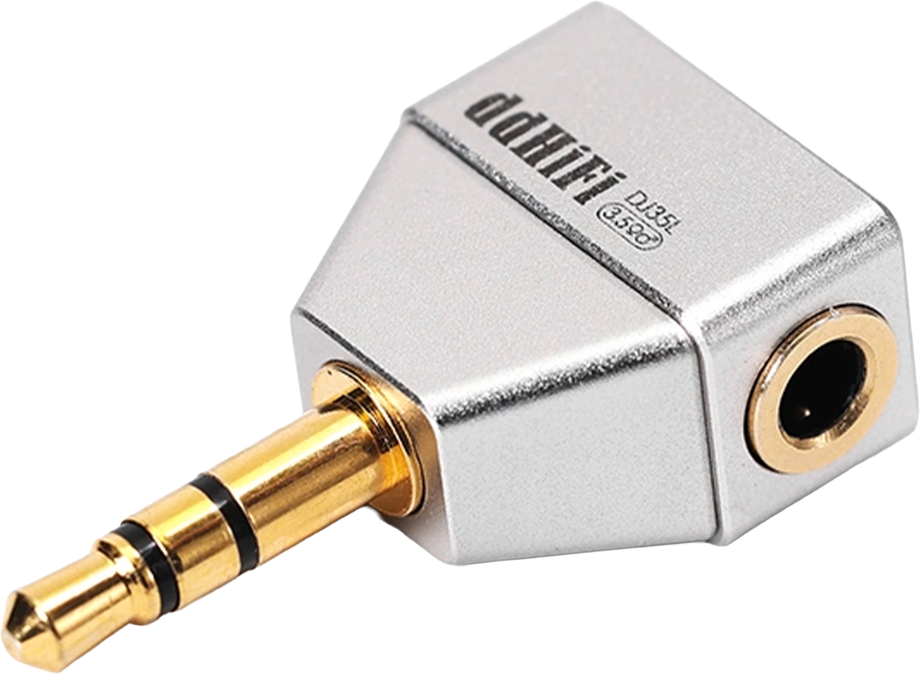 DDHIFI DJ35L Adaptateur Jack 3.5mm Coudé Plaqué Or