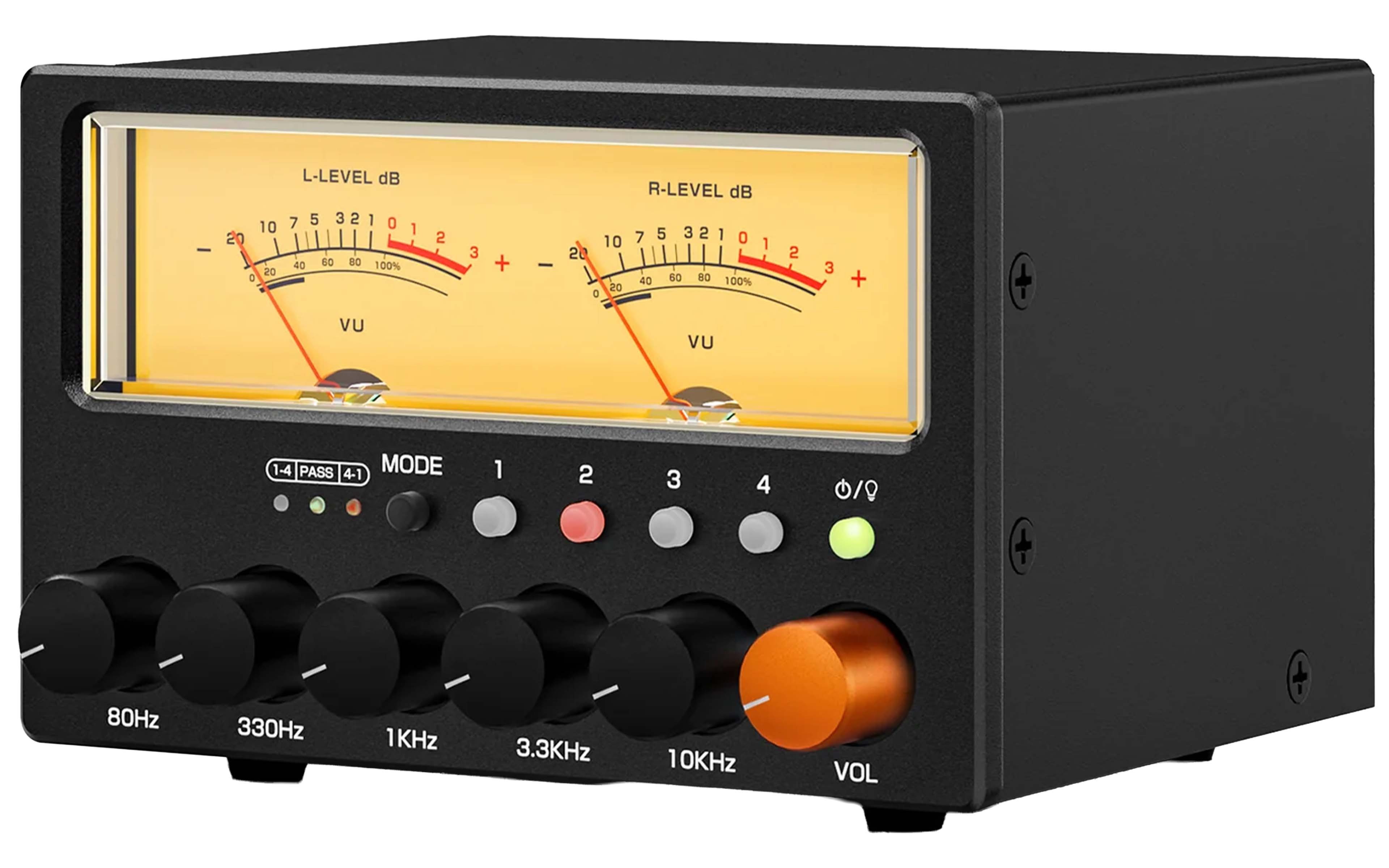 DOUK AUDIO D5 Commutateur Sélecteur Audio 1xRCA + Jack 3.5mm / 3x RCA + Jack 3.5mm avec Égalisateur 5 bandes