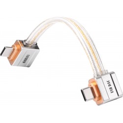 DDHIFI TC19CC COMET GOLD USB-C OTG Cable Pure Silver Shielded Gold-Plated 9cm