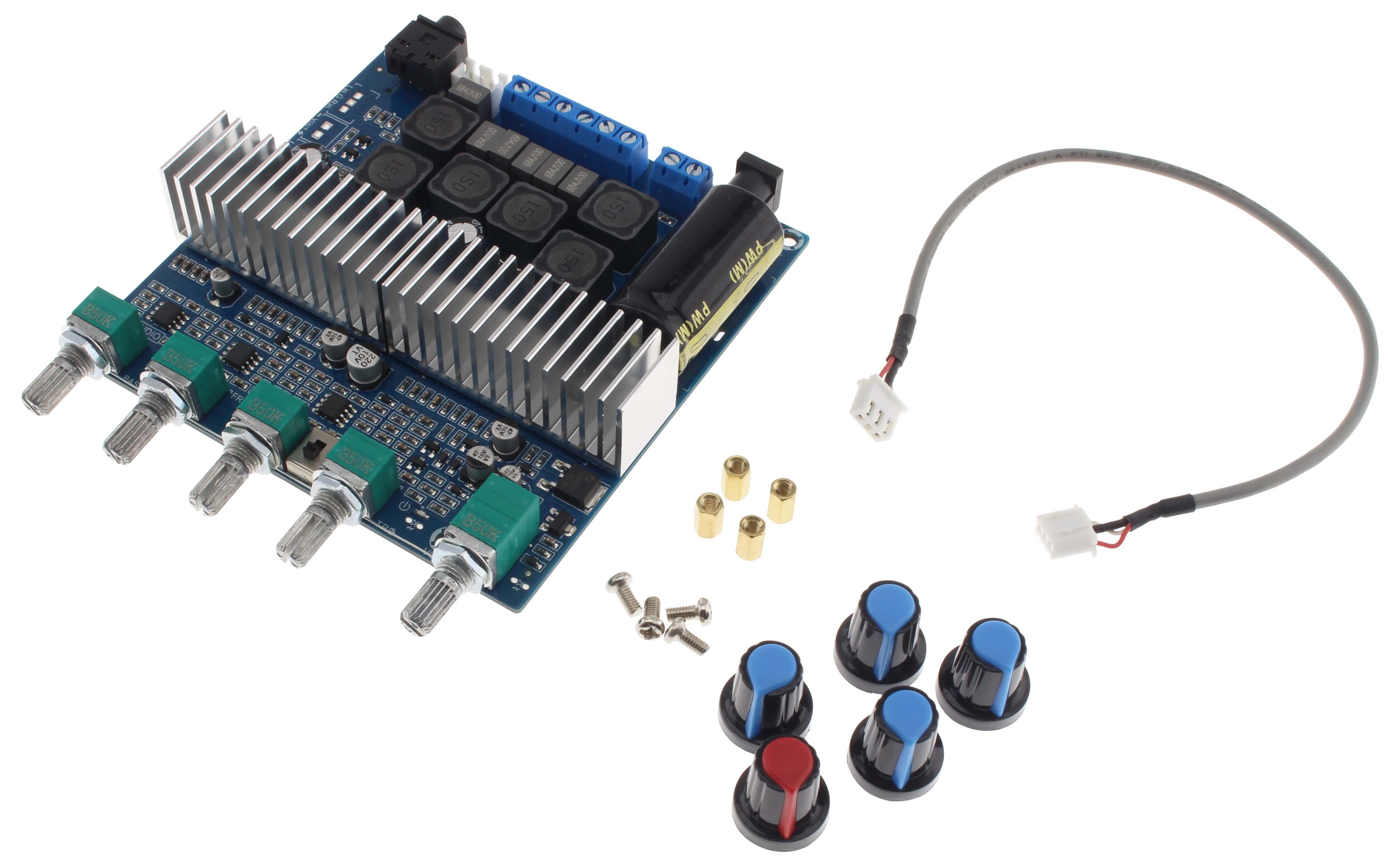 Module Amplificateur 2.1 Class D TPA3116 2x50W + 100W avec Contrôle de Volume / Tonalité / Fréquence de Coupure 