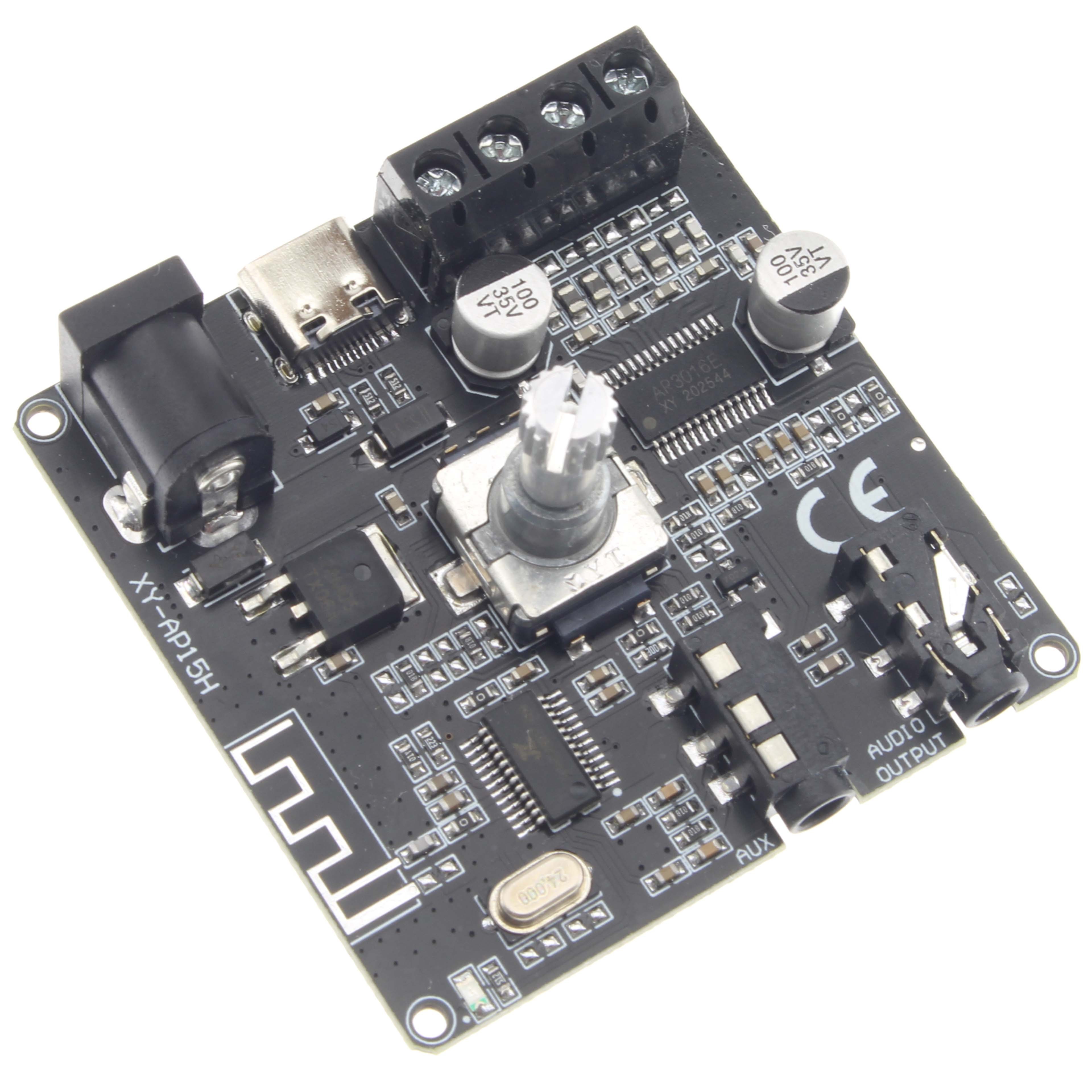 Amplifier Module Bluetooth 5.0 USB-C Volume Control 2x20W 4 ohms