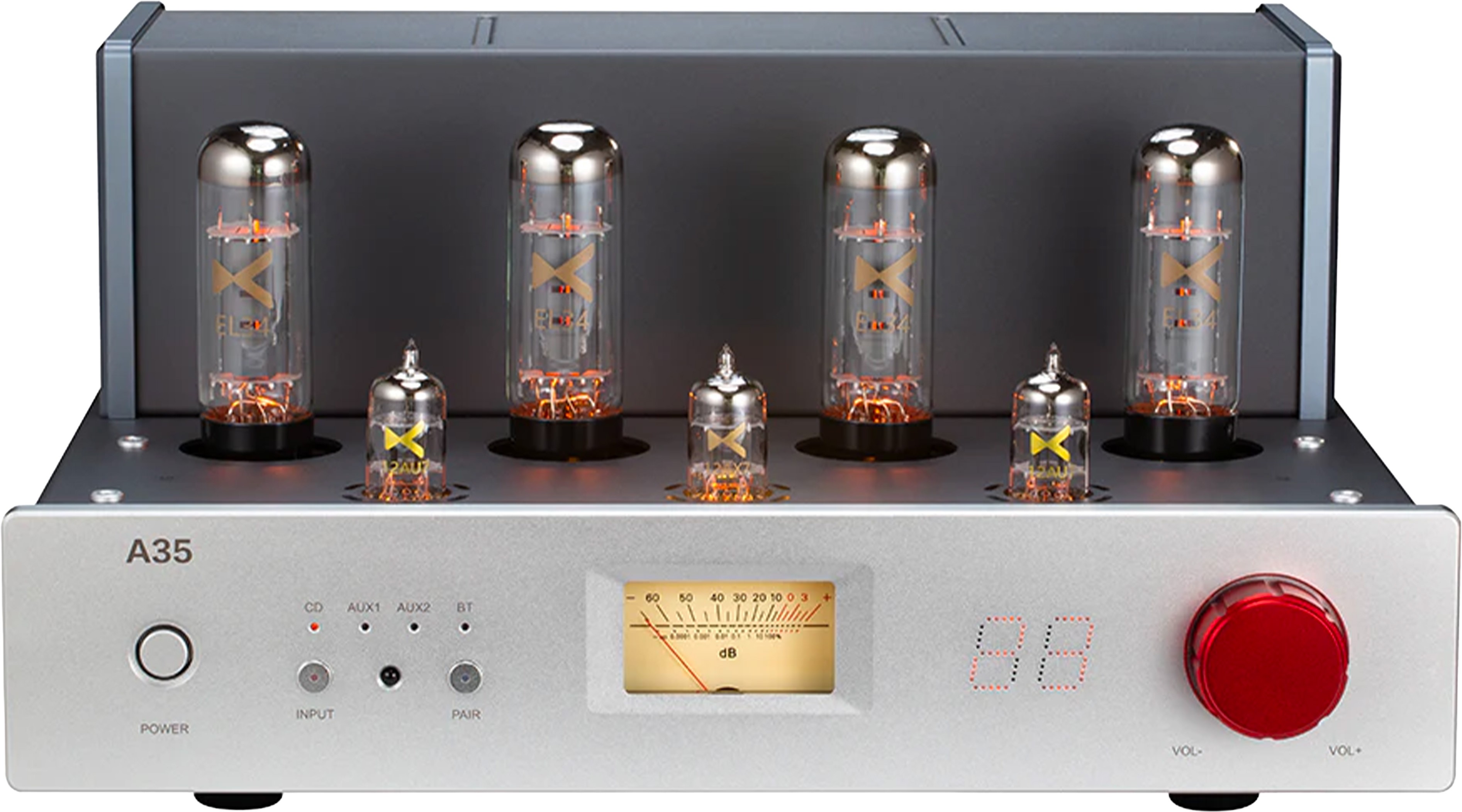 XDUOO A35 Tube Amplifier Class D ES9018K2M Bluetooth 5.1 aptX-HD 2x45W 8 Ohms