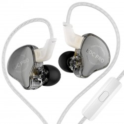 KZ EDC PRO In-Ear Monitors Silver-Plated 23.5 Ohms 108dB 20Hz-40kHz
