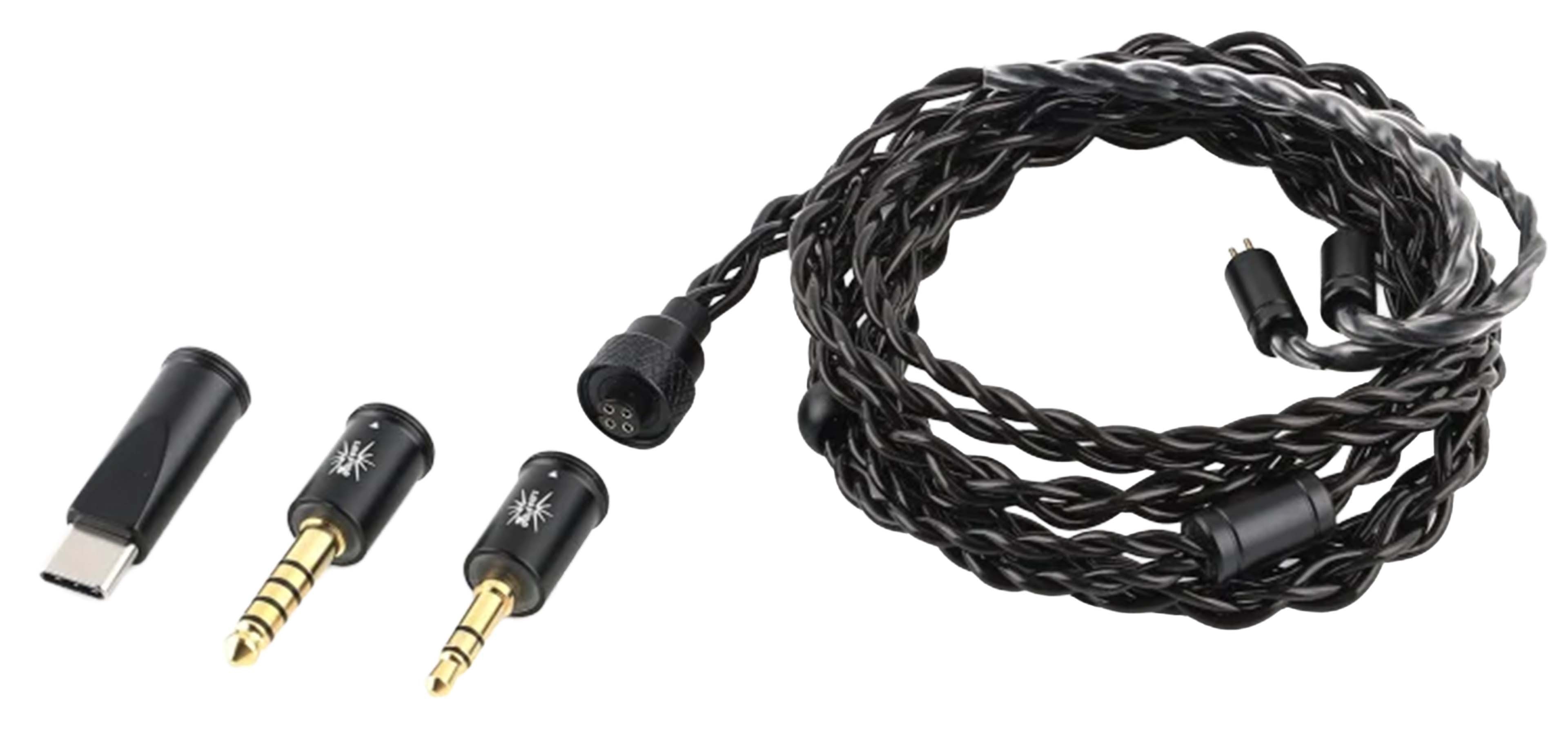 KIWI EARS TERRAS Câble pour Écouteurs Jack 3.5mm / Jack 4.4mm Symétrique / USB-C vers CIEM 0.78mm Cuivre Monocristallin 4N 1.2m