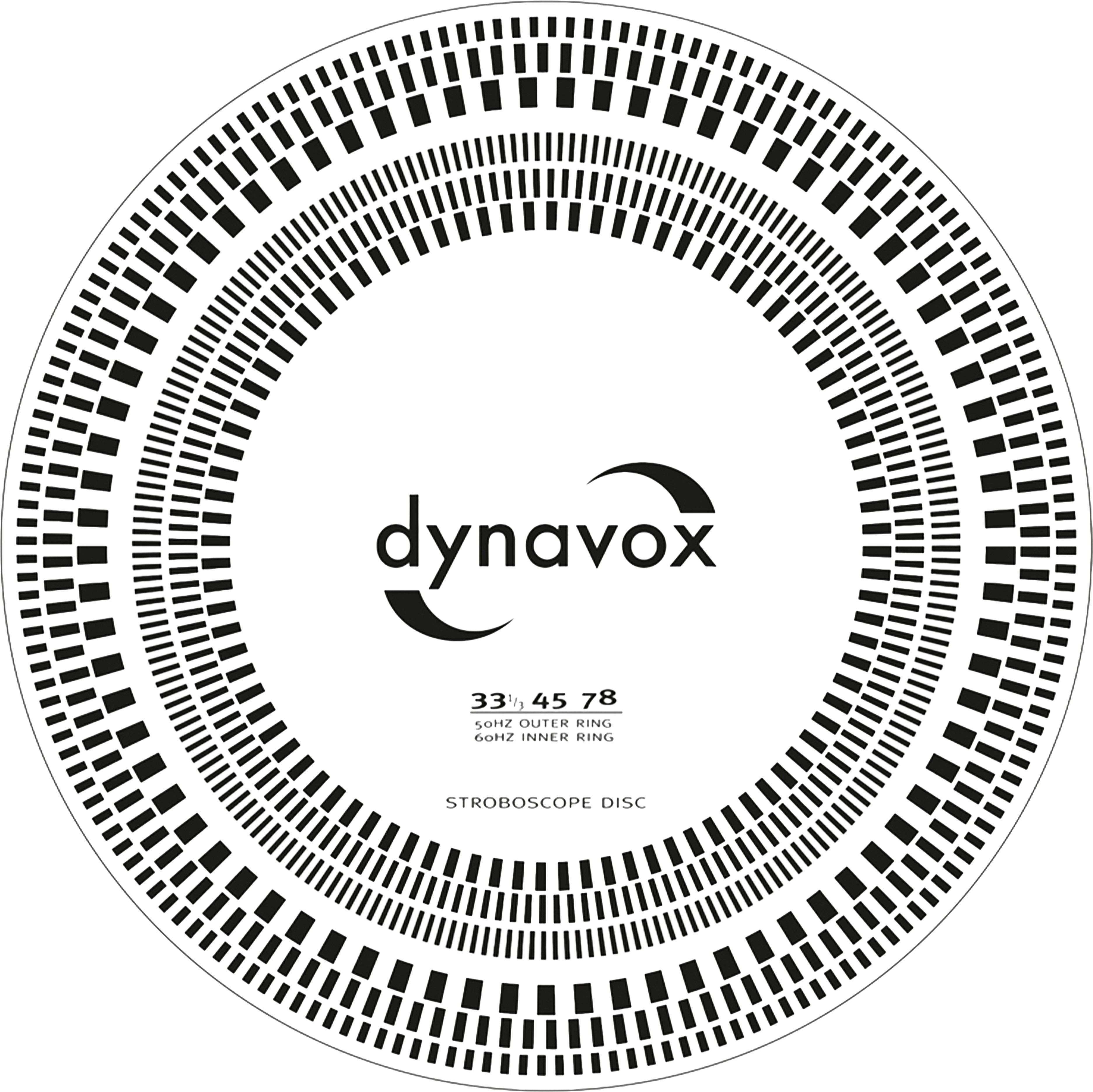 DYNAVOX Stroboscopic Guide for Adjusting Vinyl Rotation Speed and Cartridge Alignment Ø30cm