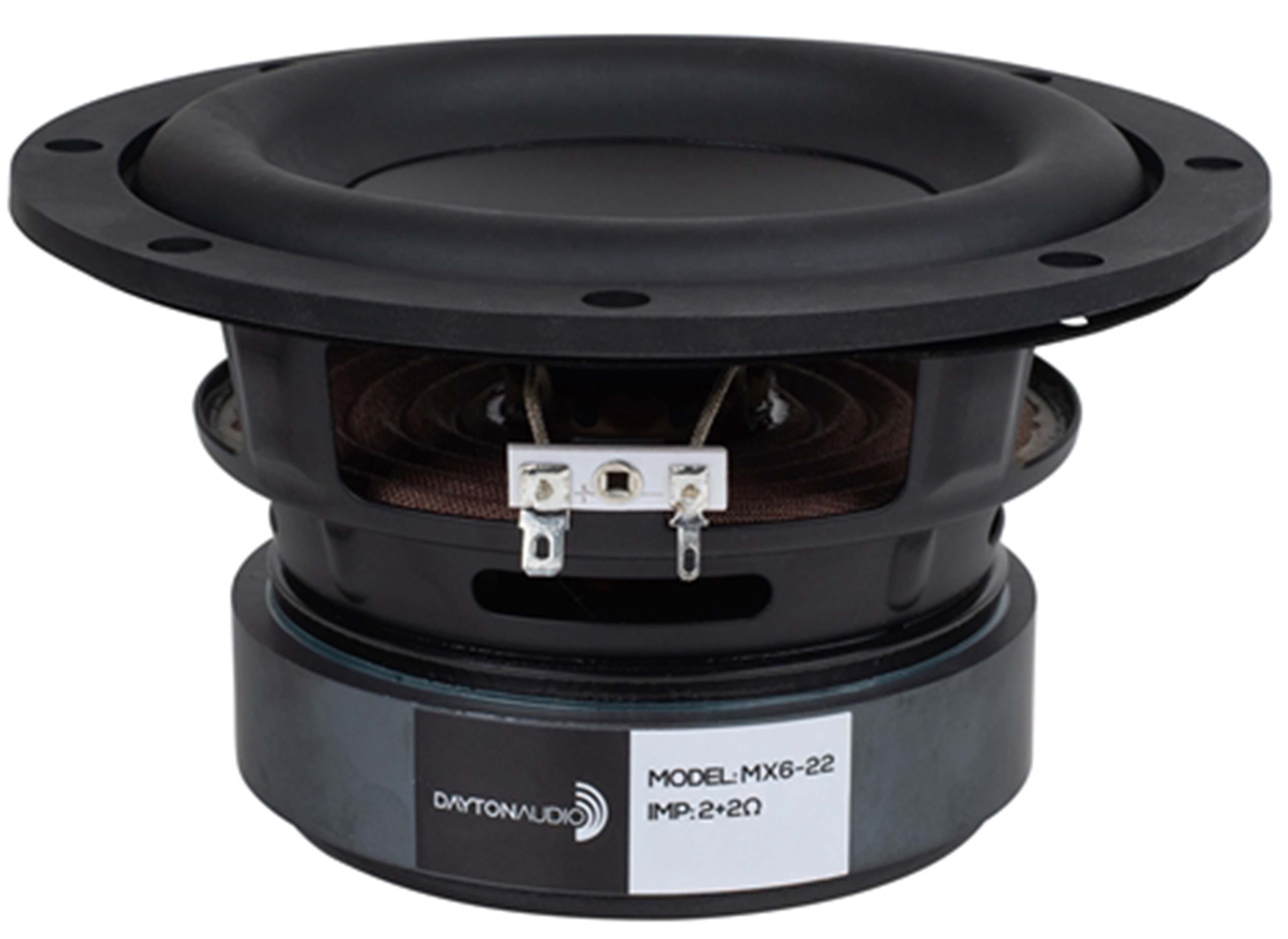DAYTON AUDIO MX6-22 Speaker Driver DVC Subwoofer 70W 2x2 Ohms 83dB 25Hz-1000Hz Ø16.5cm