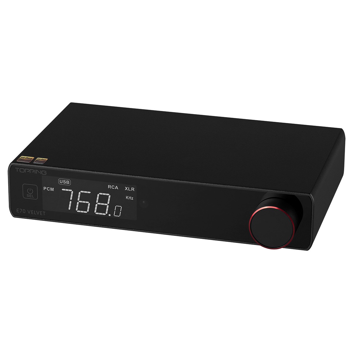 [GRADE A] TOPPING E70 VELVET DAC AK4499EX XMOS XU316 Bluetooth 5.1 aptX Adaptive LDAC 32bit 768kHz DSD512 Black